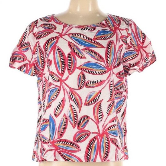 J. Crew Factory Linen Blend Top - Size L - EUC - Picture 1 of 8